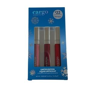 Cargo Cosmetics Liquid Lipstick Kit Holiday Limited Edition Discontinued NWT